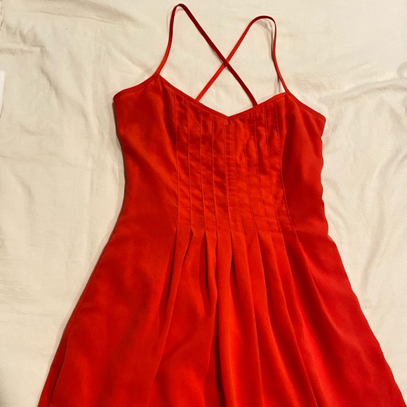 Dresses & Skirts - Red Pleated Ruffled Midi Sundress